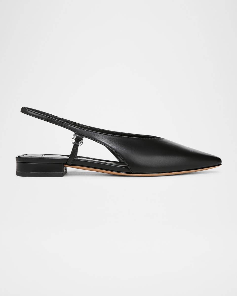 Ines Leather Slingback Ballerina Flats
